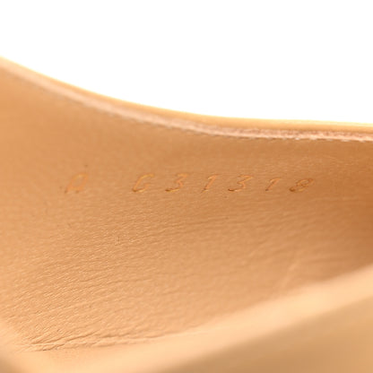 Chanel Goatskin Grosgrain Cap Toe CC Slingback Pumps 37 Beige Black 8 of 11