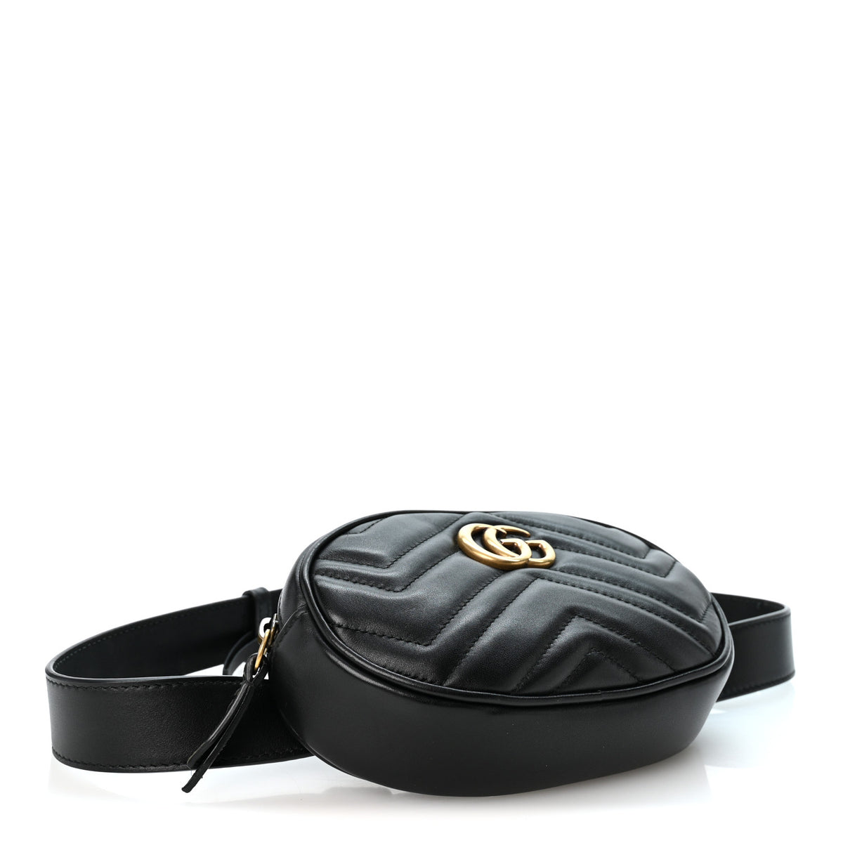 Calfskin Matelasse GG Marmont Belt Bag 75 30 Black