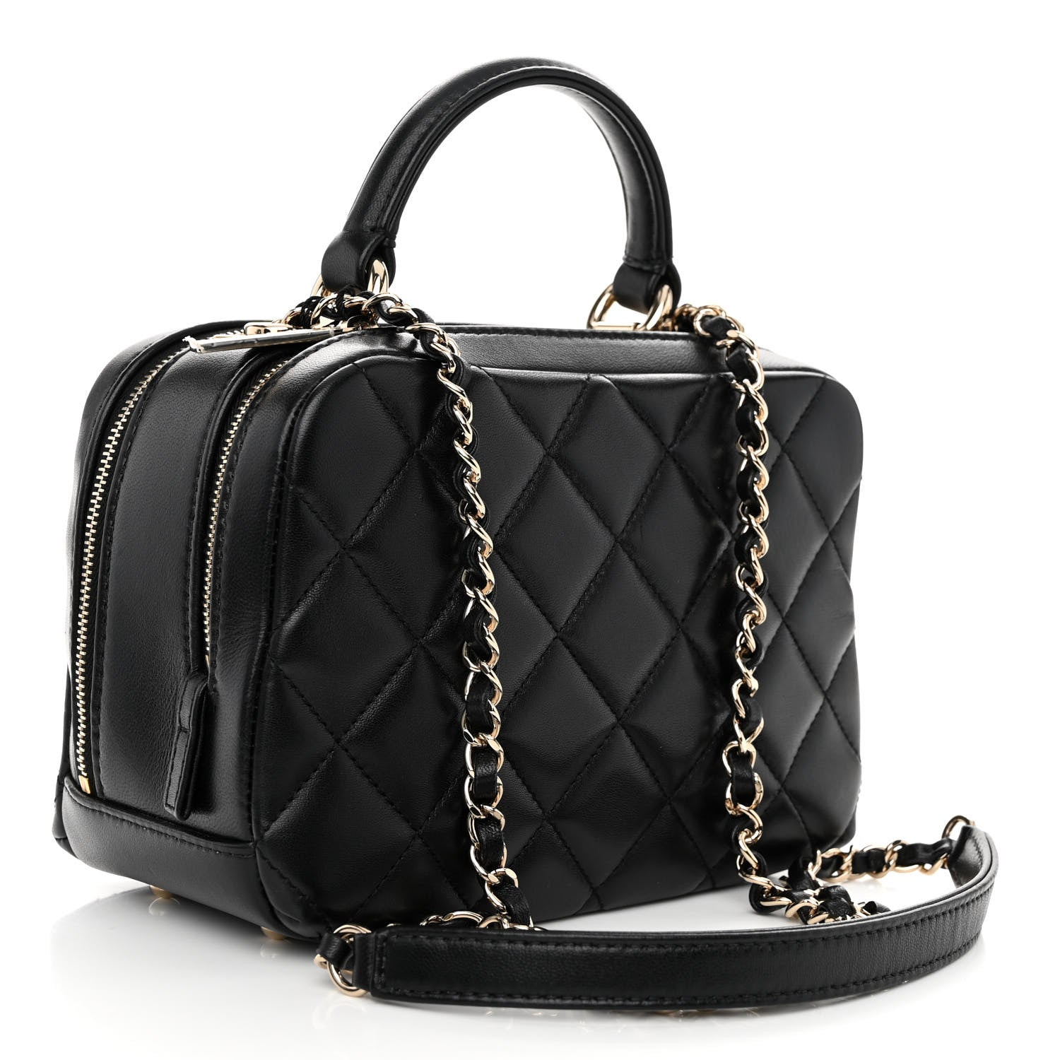 Chanel Lambskin Quilted Small Trendy CC Bowling Bag Black 3 of 10