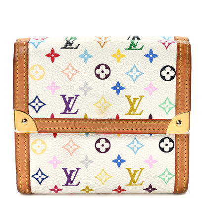 Louis Vuitton Monogram Multicolor Porte-Monnaie Billets Wallet White 1 of 10