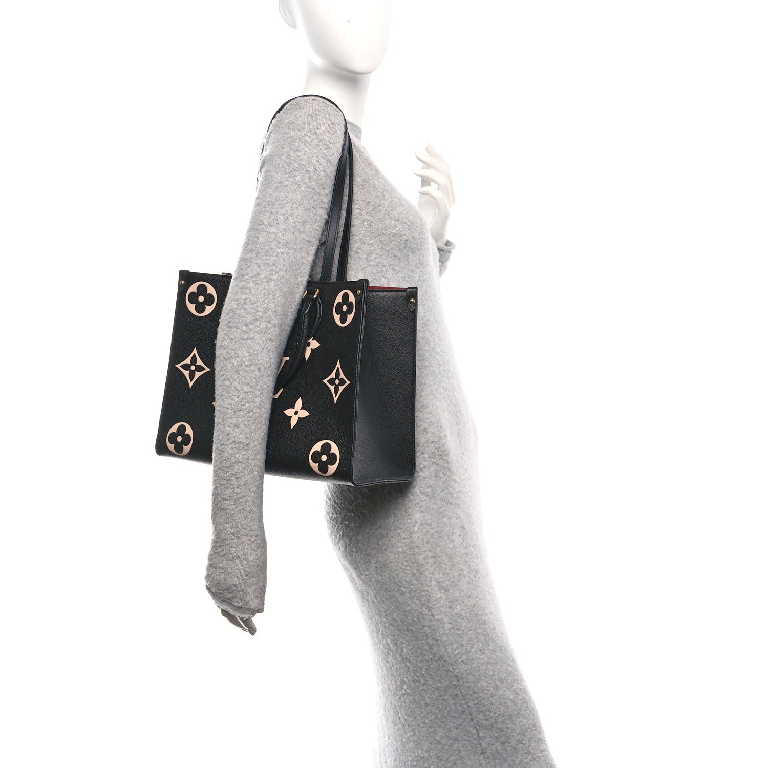 Louis Vuitton Empreinte Monogram Giant Onthego MM Black Beige 2 of 9