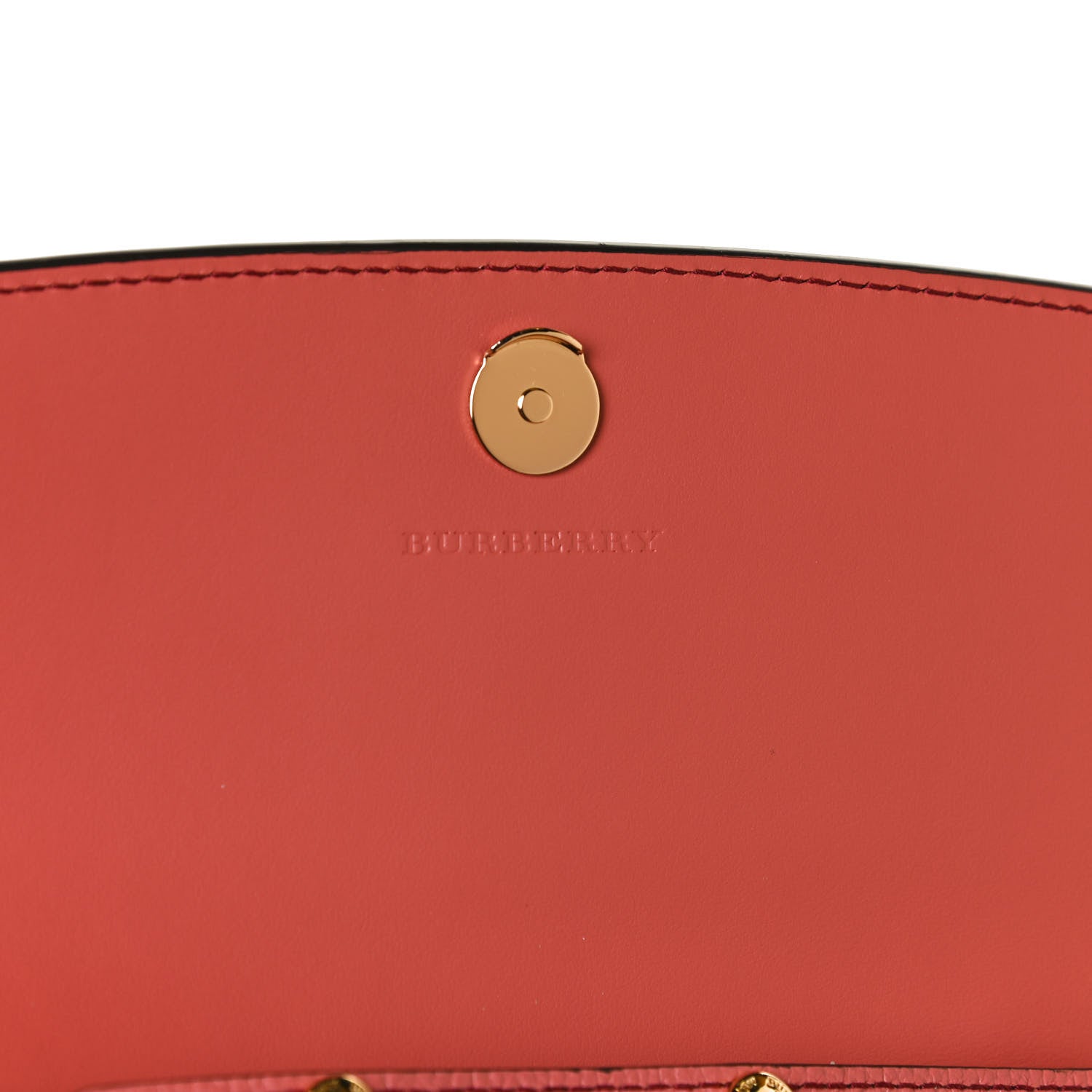 Burberry Calfskin House Check Henley Wallet On Chain Red 8 of 11