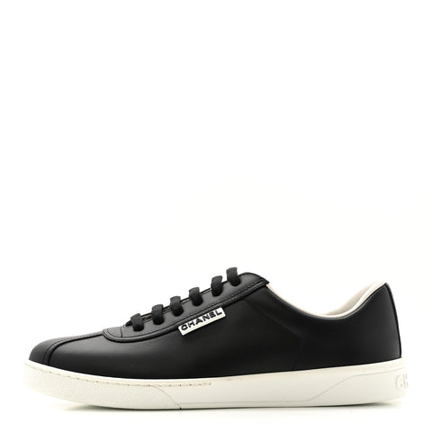 Calfskin CC Uniform Womens Sneakers 40 Black