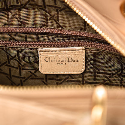 Christian Dior Lambskin Cannage Medium Lady Dior Beige 8 of 10