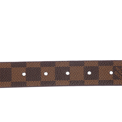 Louis Vuitton Damier Ebene LV Paris Buckle Belt 75 30 Gold 8 of 9