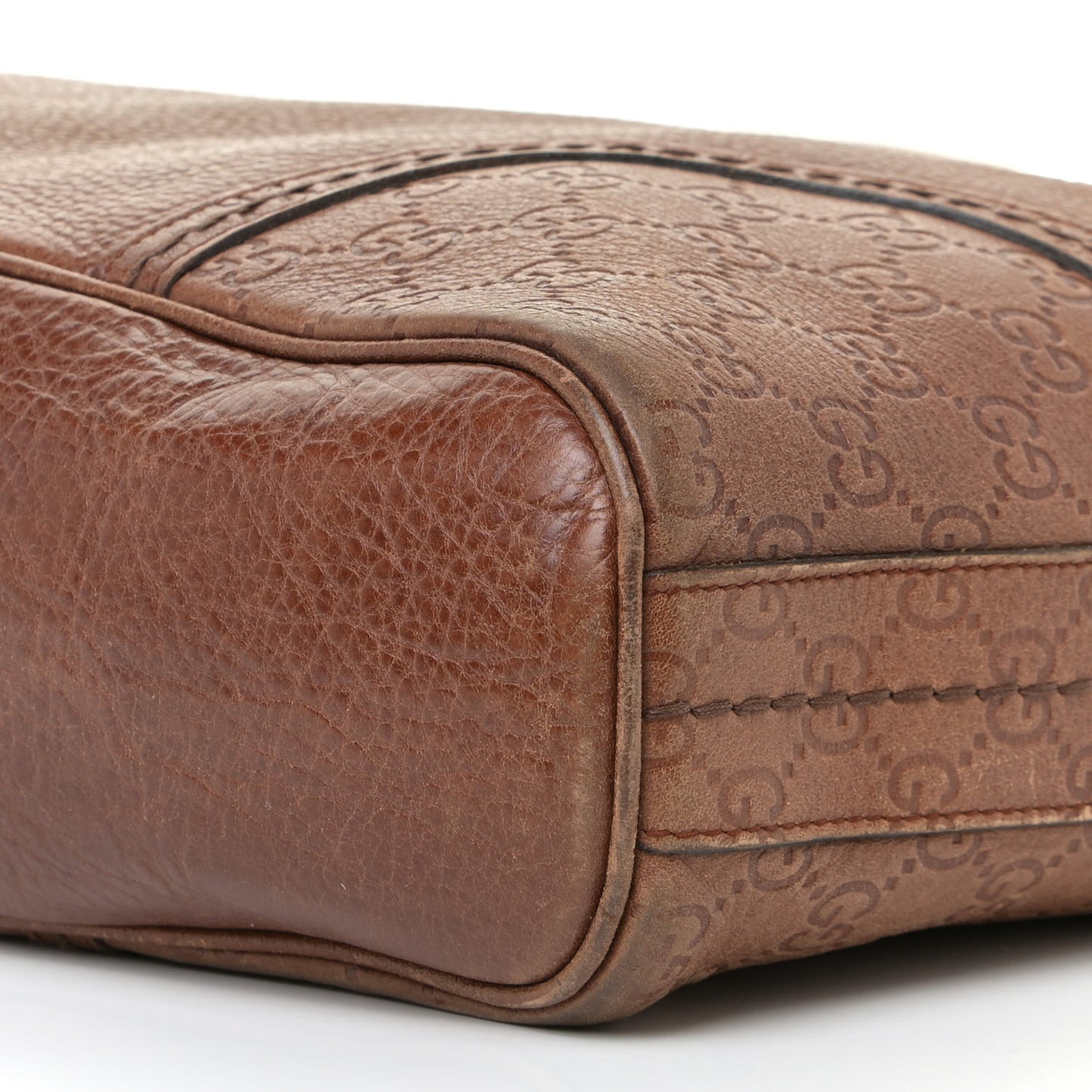 Calfskin Guccissima Trim Large Signoria Hobo Brown