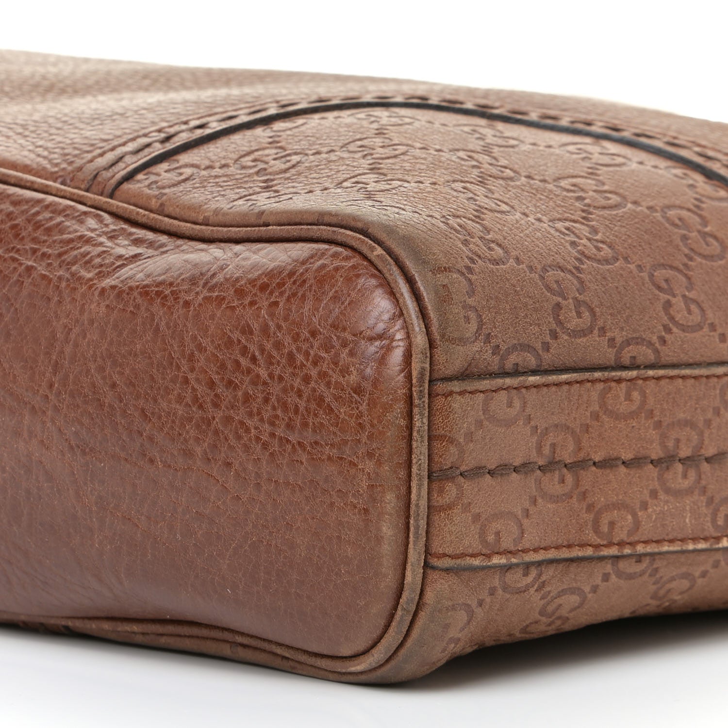 Gucci Calfskin Guccissima Trim Large Signoria Hobo Brown 10 of 23
