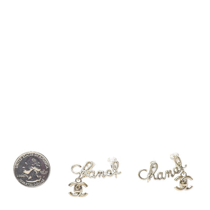 Chanel Metal CC Turnlock Climber Clip On Earrings Gold 2 of 5