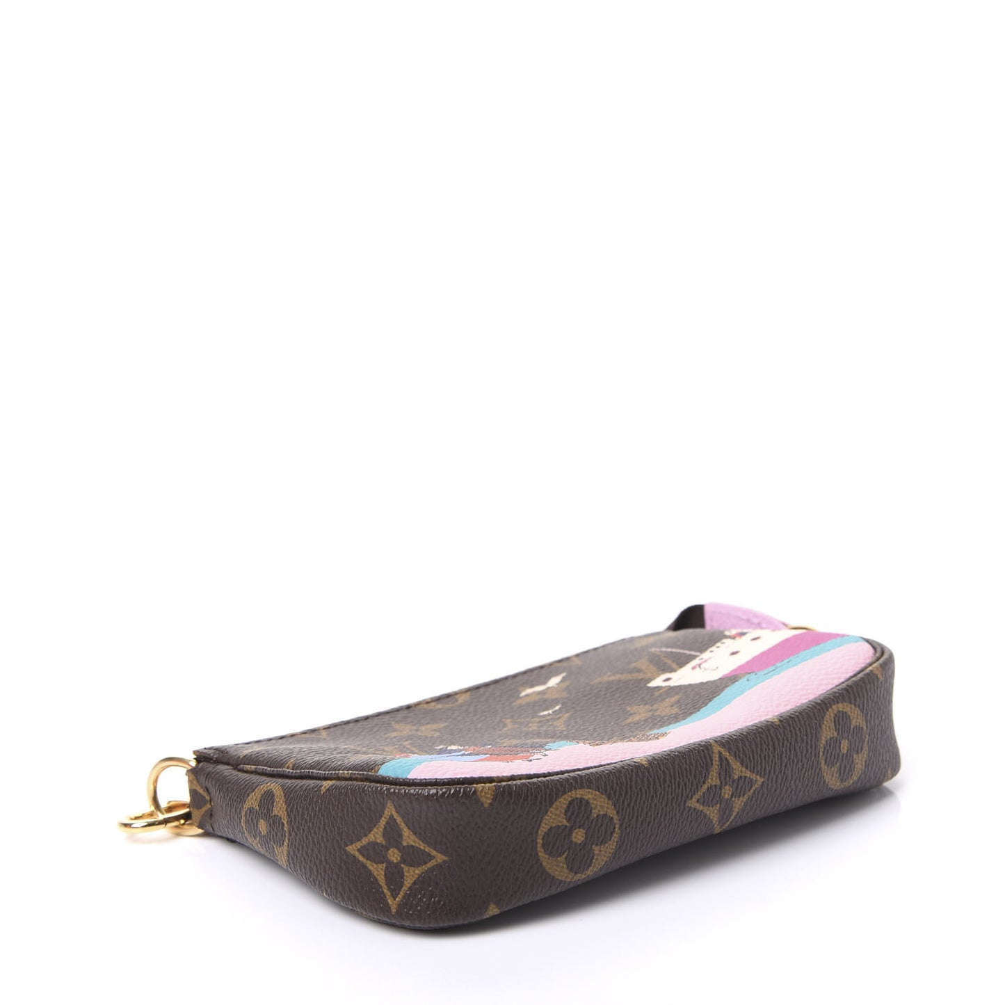 Monogram 2016 Christmas Animation Mini Pochette Accessories Rose Ballerine