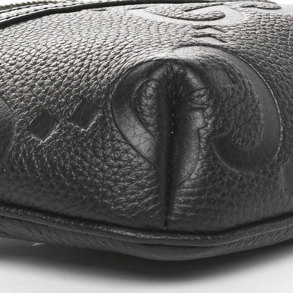 Gucci Piuma Calfskin Jumbo GG Embossed Small Belt Bag Black 9 of 11