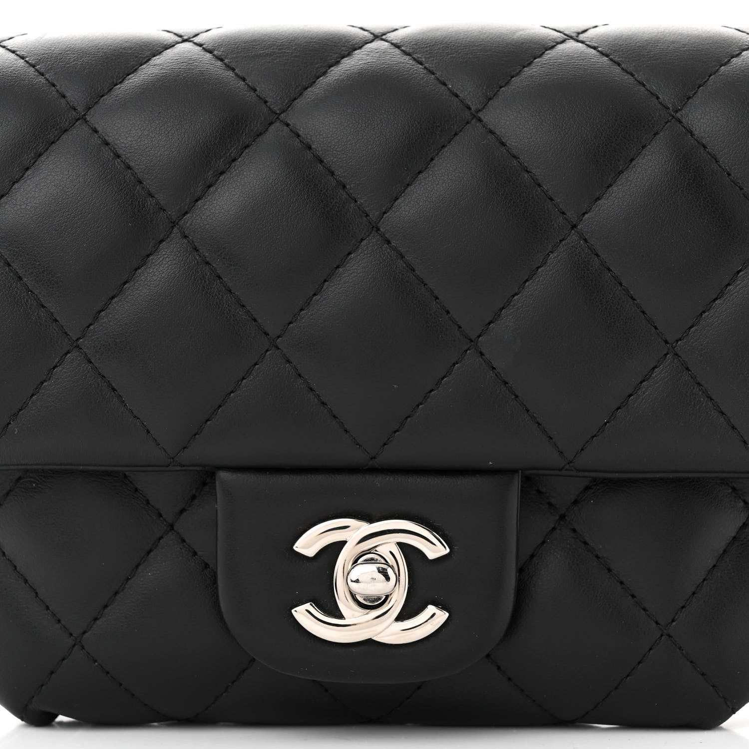 Chanel Calfskin Quilted CC Uniform Flap Belt Bag Black 8 of 10