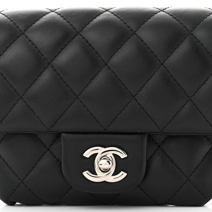 Chanel Calfskin Quilted CC Uniform Flap Belt Bag Black 8 of 10