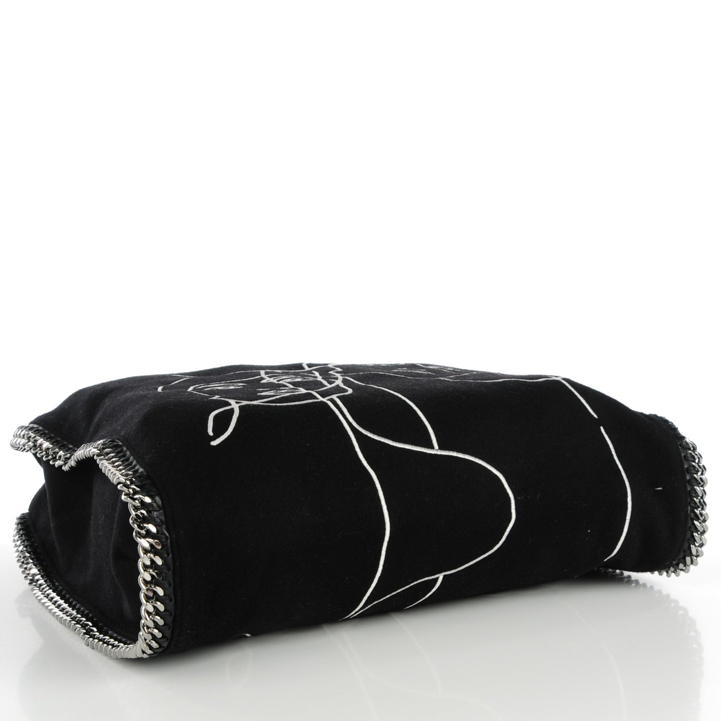 Faux Suede Large Gary Hume Falabella Black