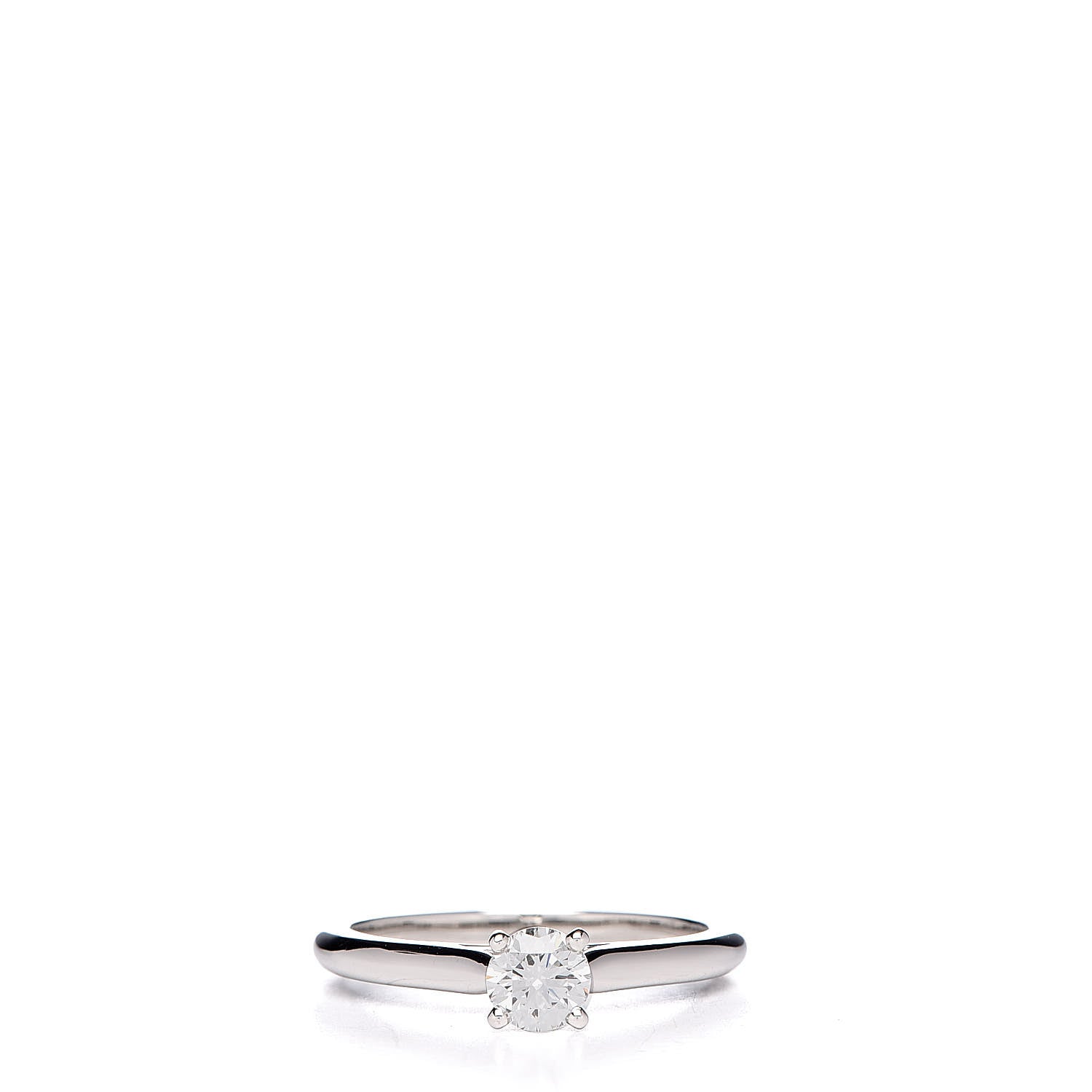Cartier Platinum Diamond .32ct Solitaire Engagement Ring 49 4.75 1 of 7