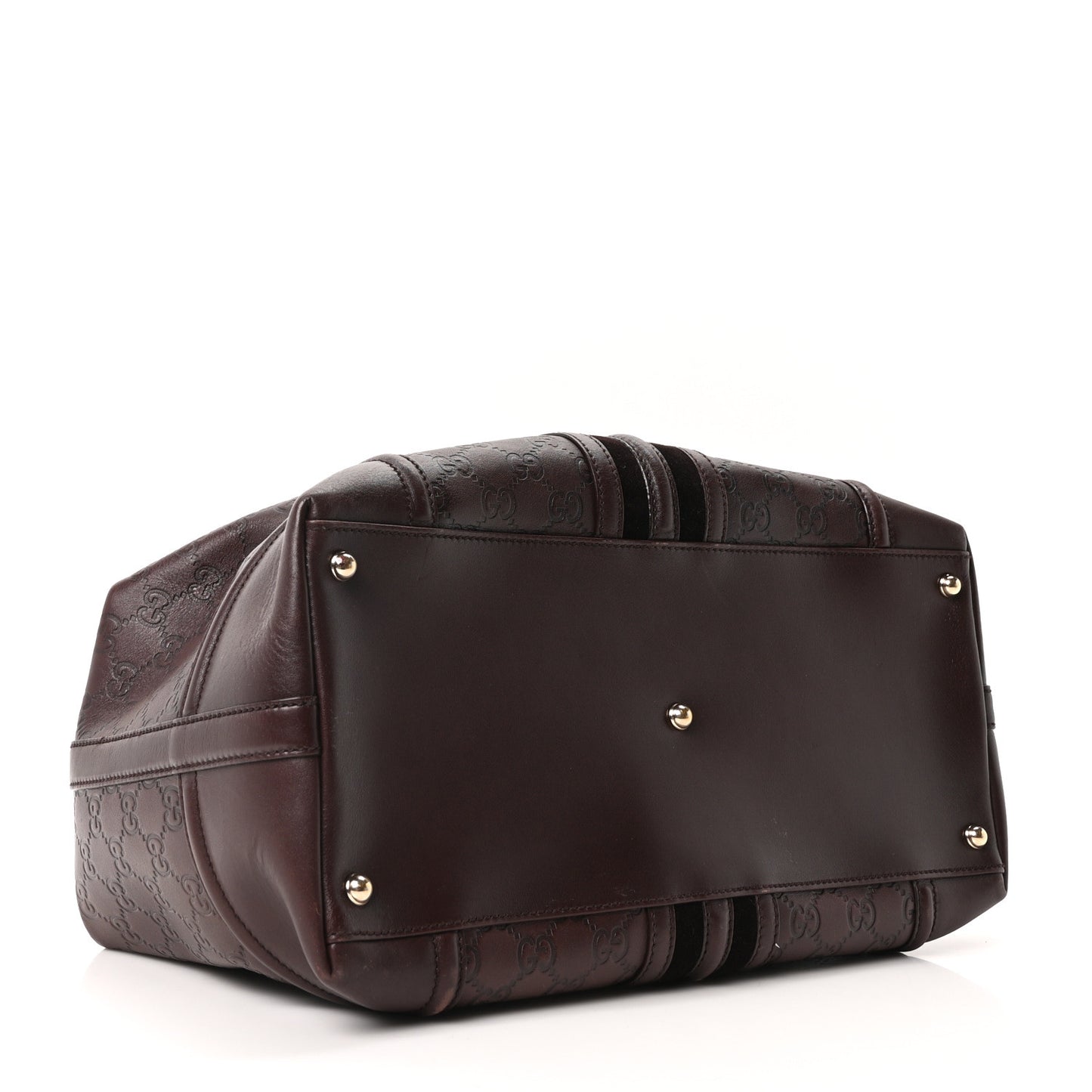Guccissima Large Treasure Boston Dark Brown