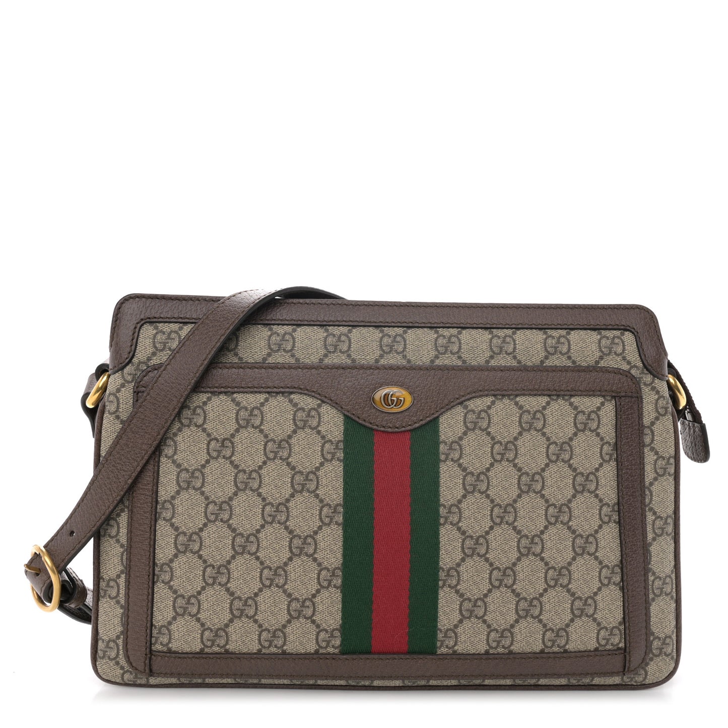 GG Supreme Monogram Web Medium Ophidia Shoulder Bag Beige New Acero