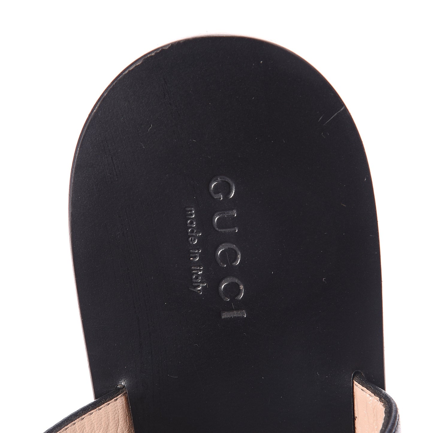 Calfskin GG Marmont Thong Sandals 38 Black