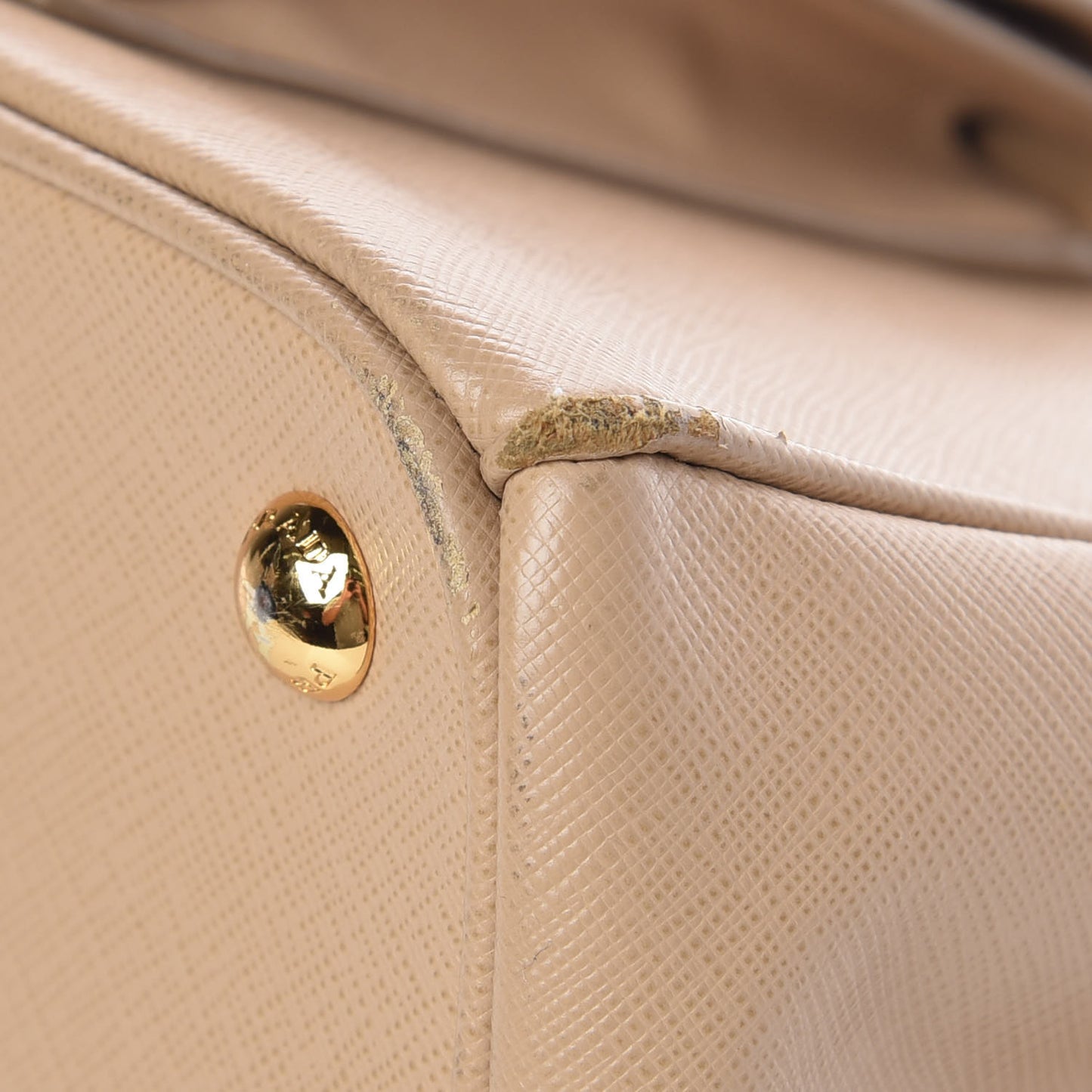 Saffiano Lux Galleria Front Pocket Tote Sabbia