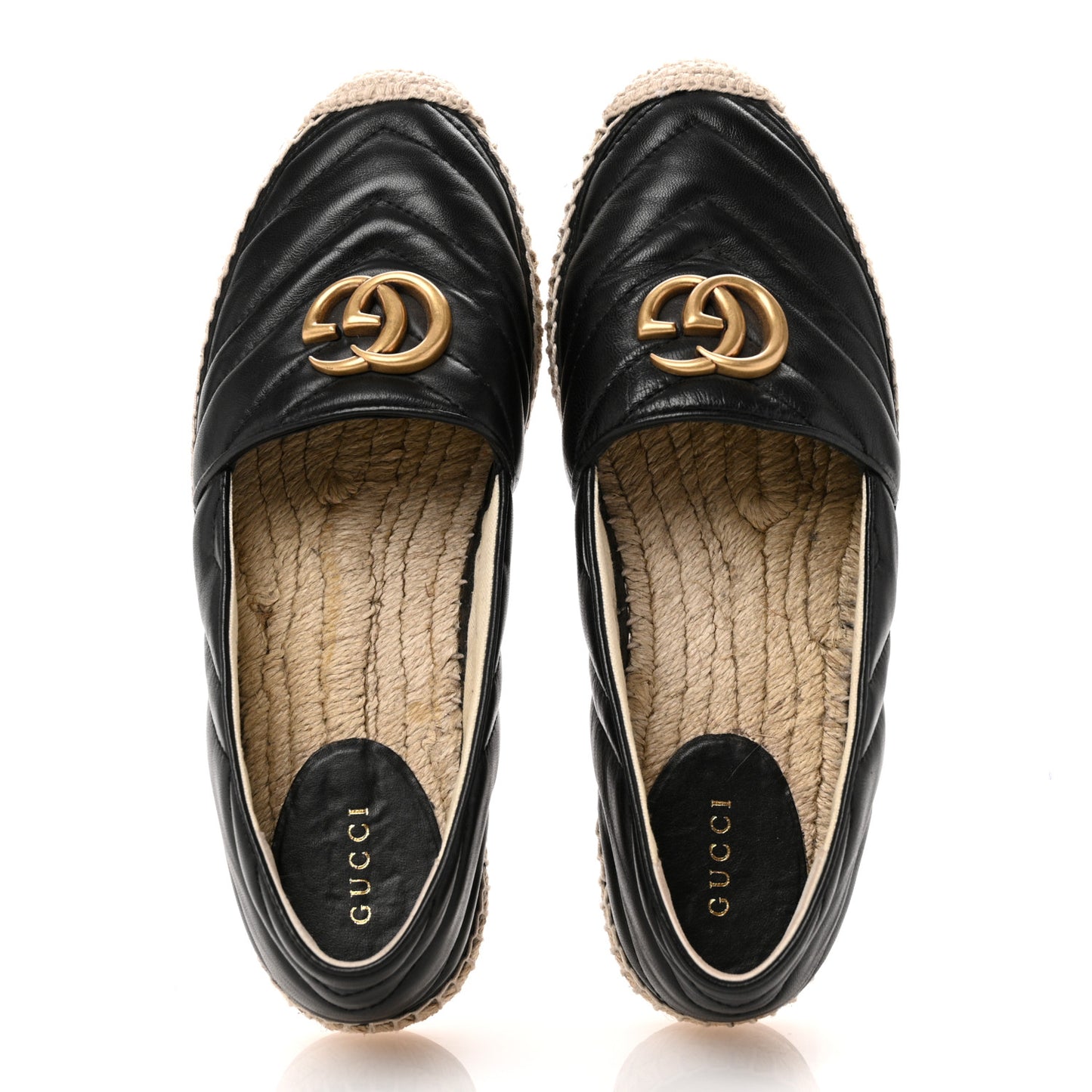 Nappa Matelasse GG Marmont Espadrilles 37.5 Black