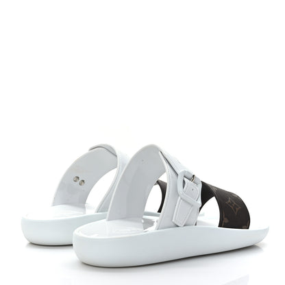 Louis Vuitton Monogram Sunbath Flat Mule Sandals 36 White 4 of 6