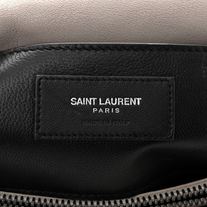 Saint Laurent Sheepskin Matelasse Large Monogram College Satchel Light Grey 6 of 13