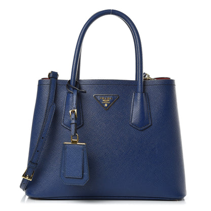 Prada Saffiano Cuir Small Double Bag Inchiostro Fuoco 1 of 12