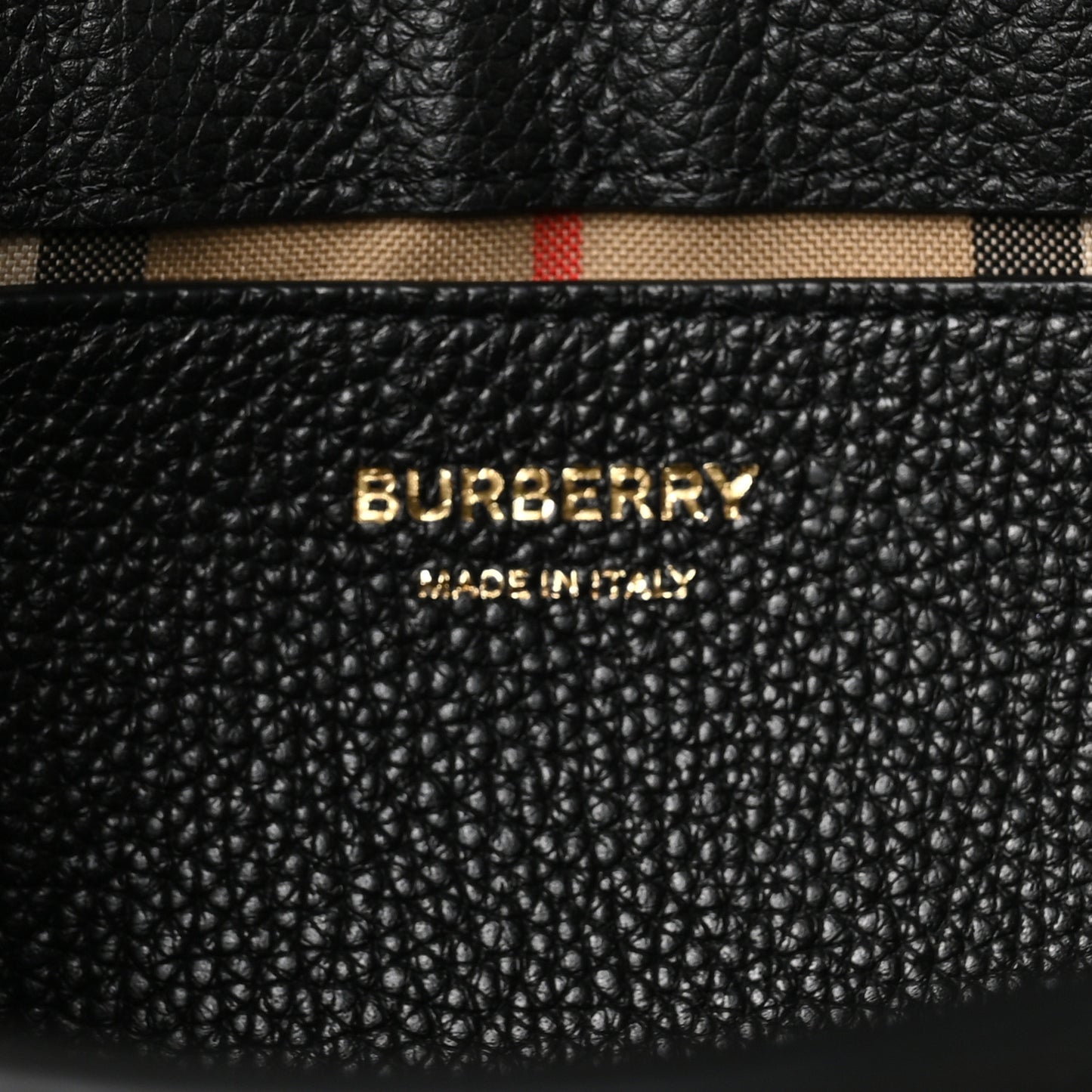 Grainy Calfskin Vintage Check Note Crossbody Bag Black