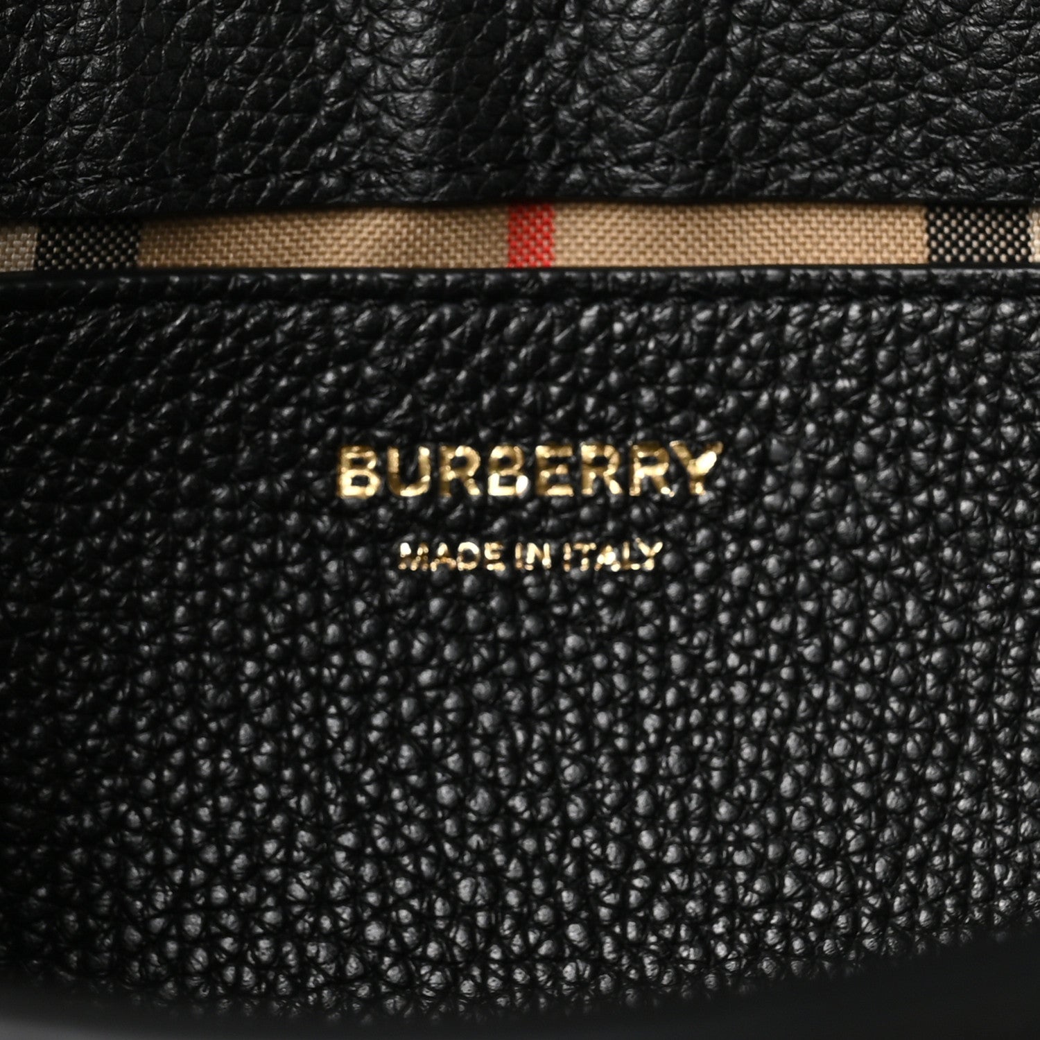 Burberry Grainy Calfskin Vintage Check Note Crossbody Bag Black 6 of 9