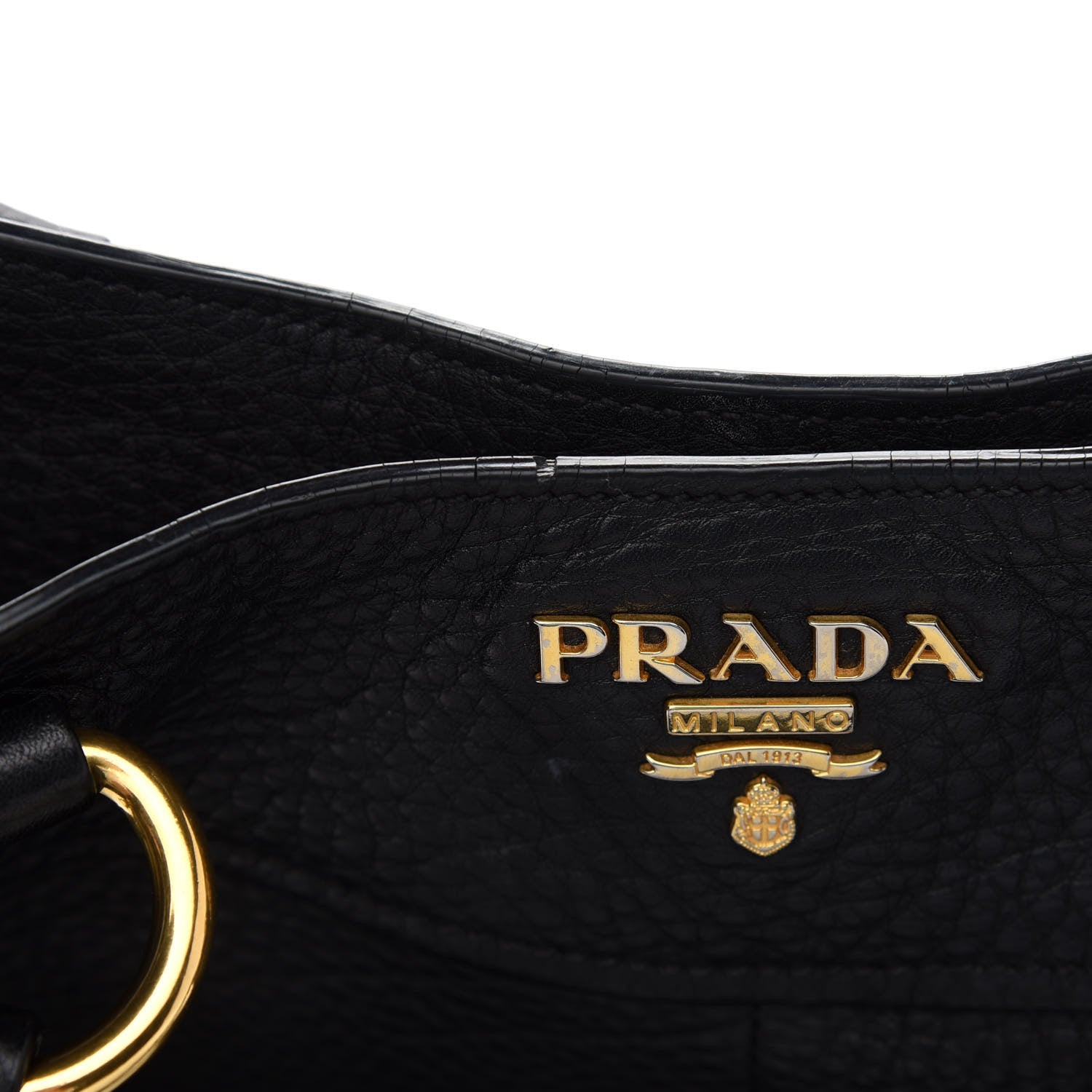 Prada Vitello Daino Shoulder Bag Black 7 of 7