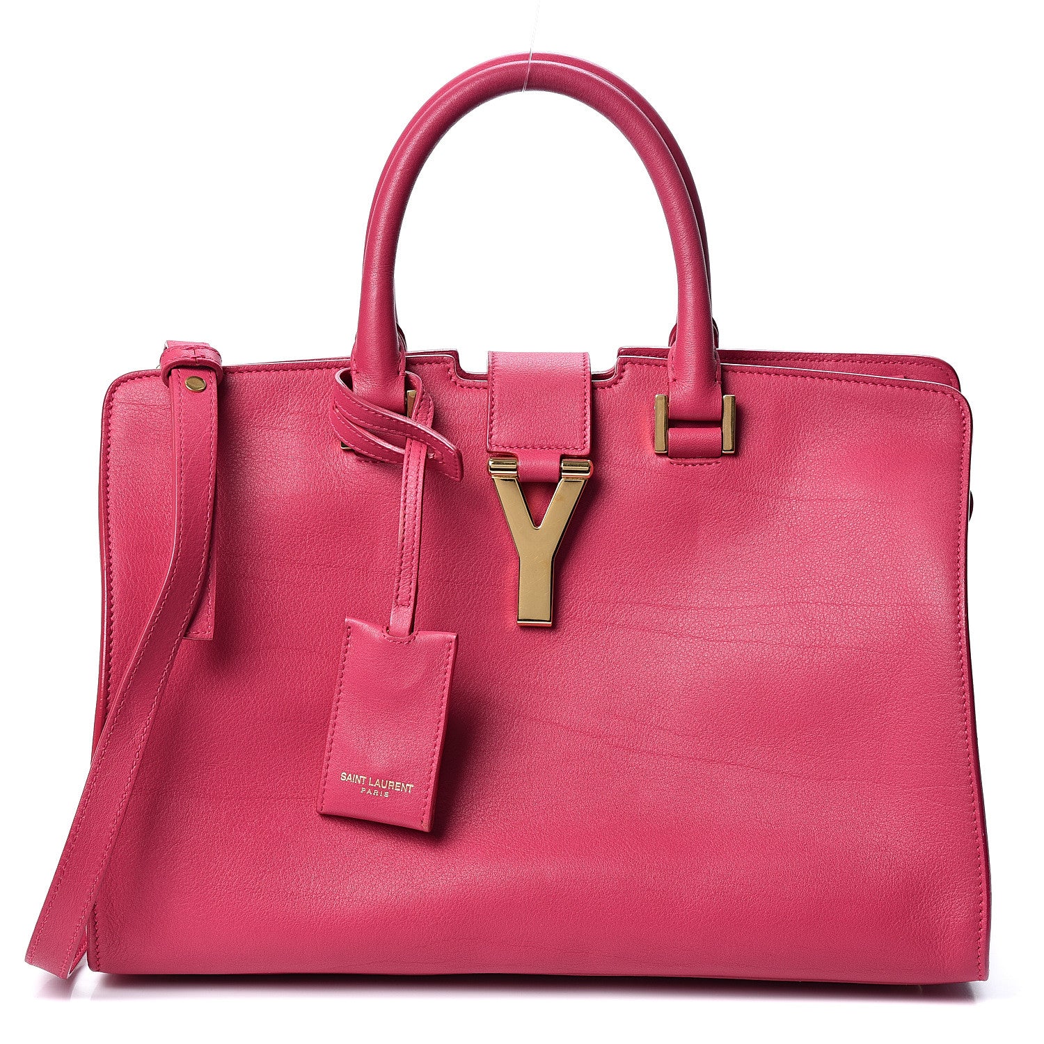 Saint Laurent Calfskin Small Classic Y Cabas Fuchsia 1 of 8