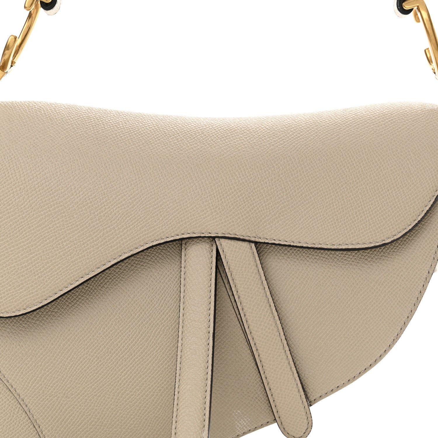 Christian Dior Grained Calfskin Saddle Bag Sable 8 of 11