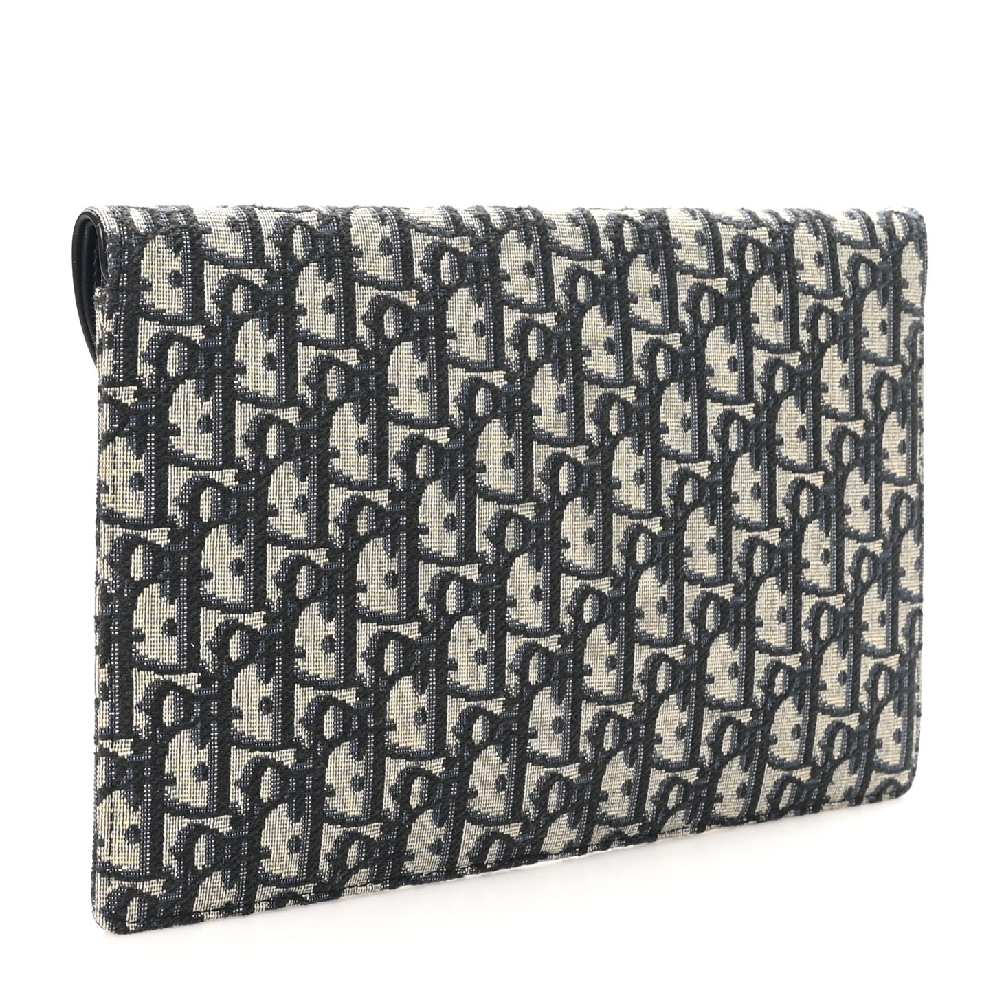 Oblique Jacquard  Saddle Pouch Blue