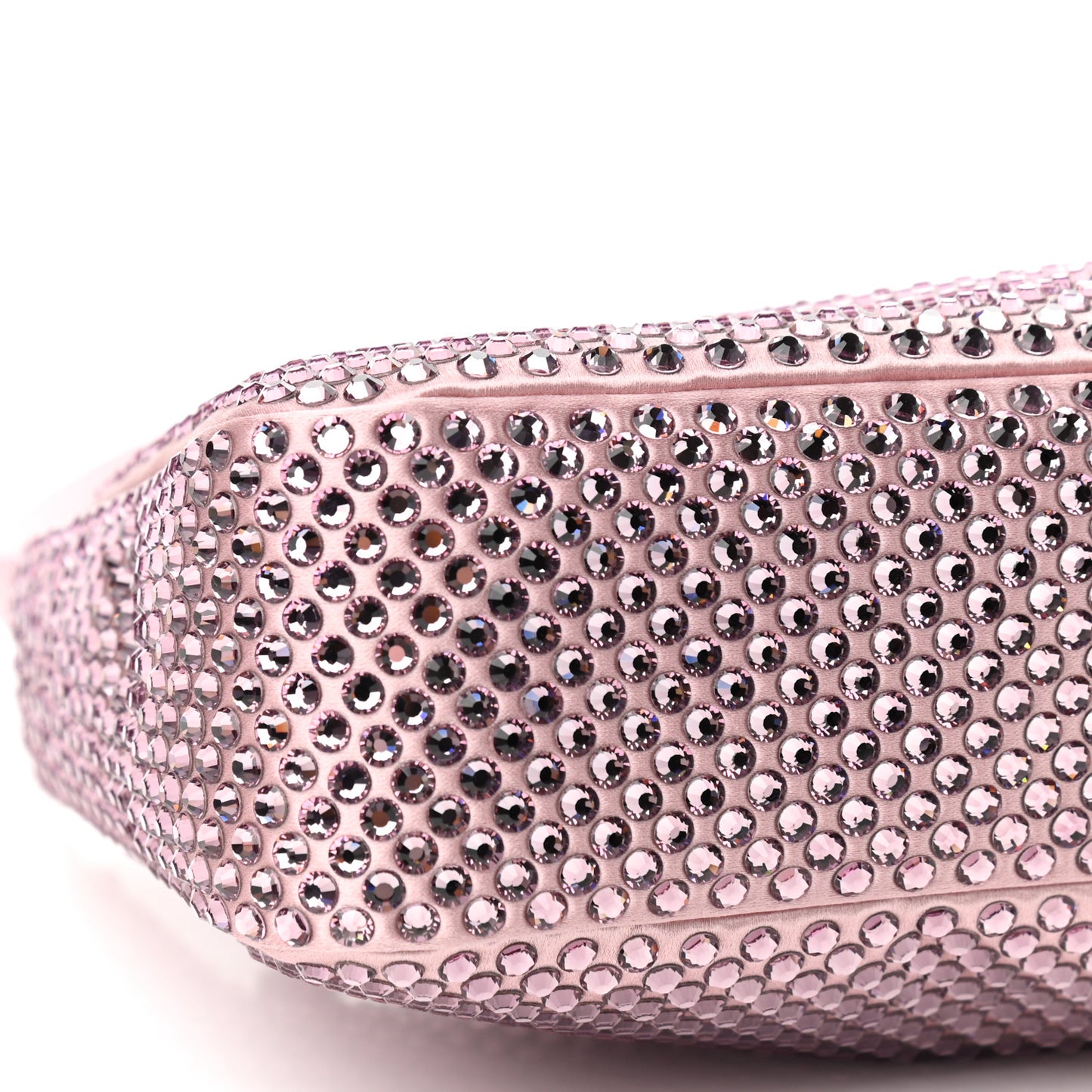 Satin Crystal Mini Re-Edition 2000 Bag Alabastro