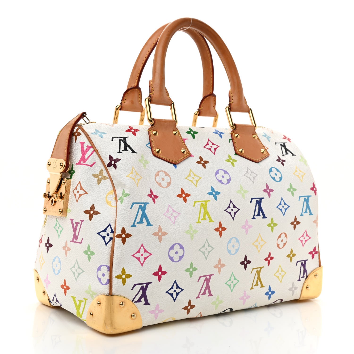Louis Vuitton Monogram Multicolor Speedy 30 White 3 of 8