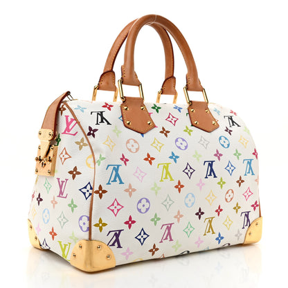 Louis Vuitton Monogram Multicolor Speedy 30 White 3 of 8
