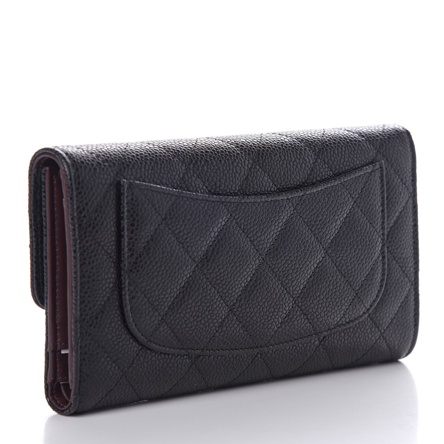 Chanel Caviar Quilted Long Flap Wallet Black 3 of 10