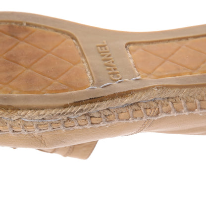 Chanel Lambskin CC Espadrilles 41 Beige Black 18 of 21