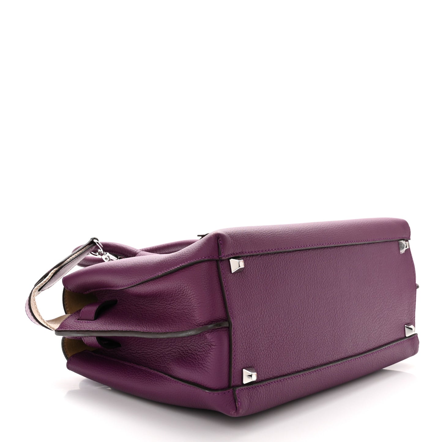 Grained Calfskin Medium Milla Tote Mystic Purple
