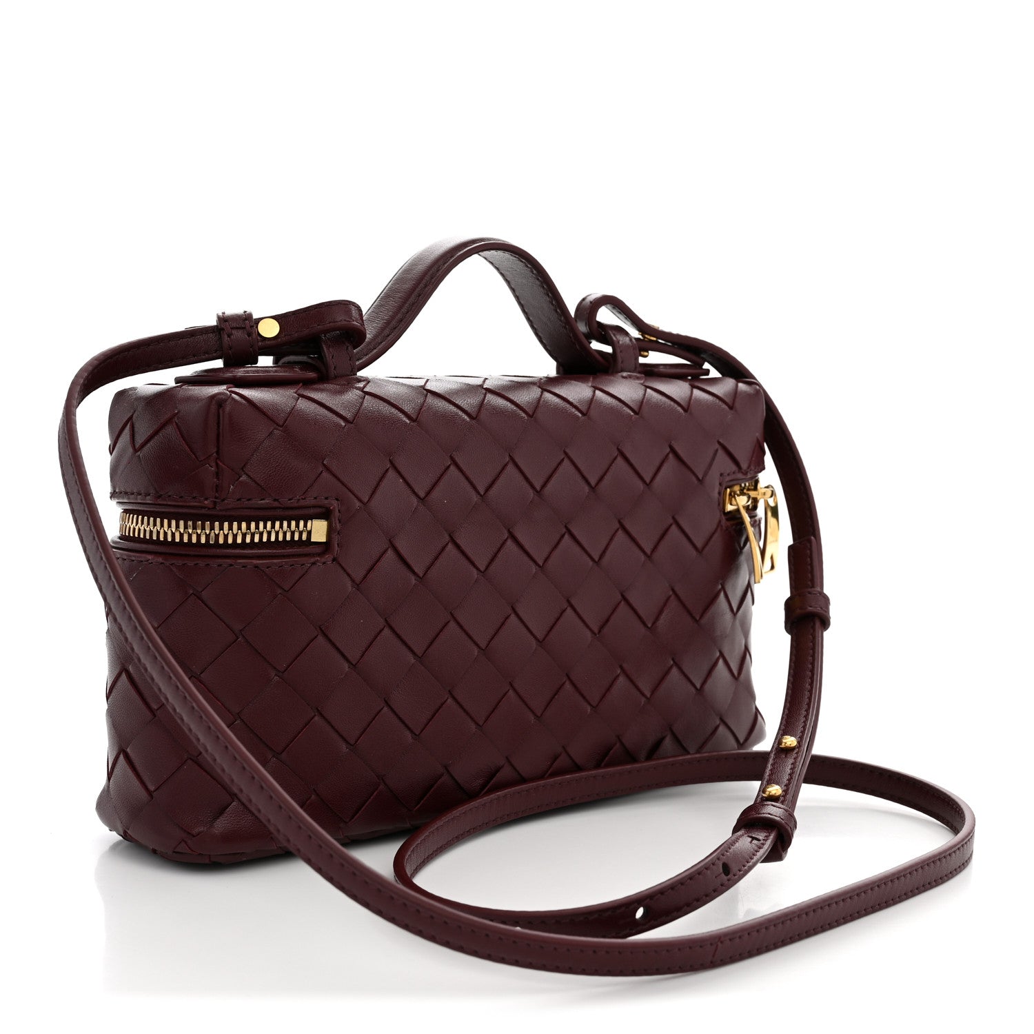 Bottega Veneta Nappa Intrecciato Bang Bang Vanity Case Barolo 2 of 10
