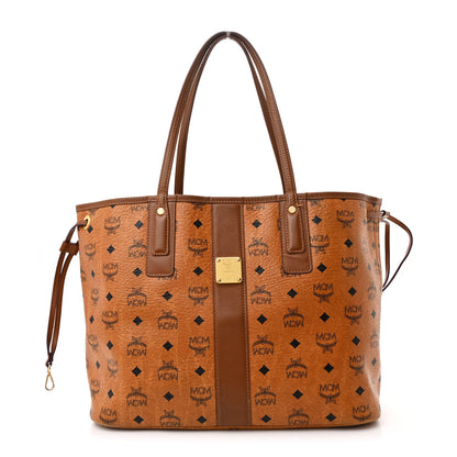 MCM Visetos Medium Liz Reversible Shopper Tote Cognac 1 of 18