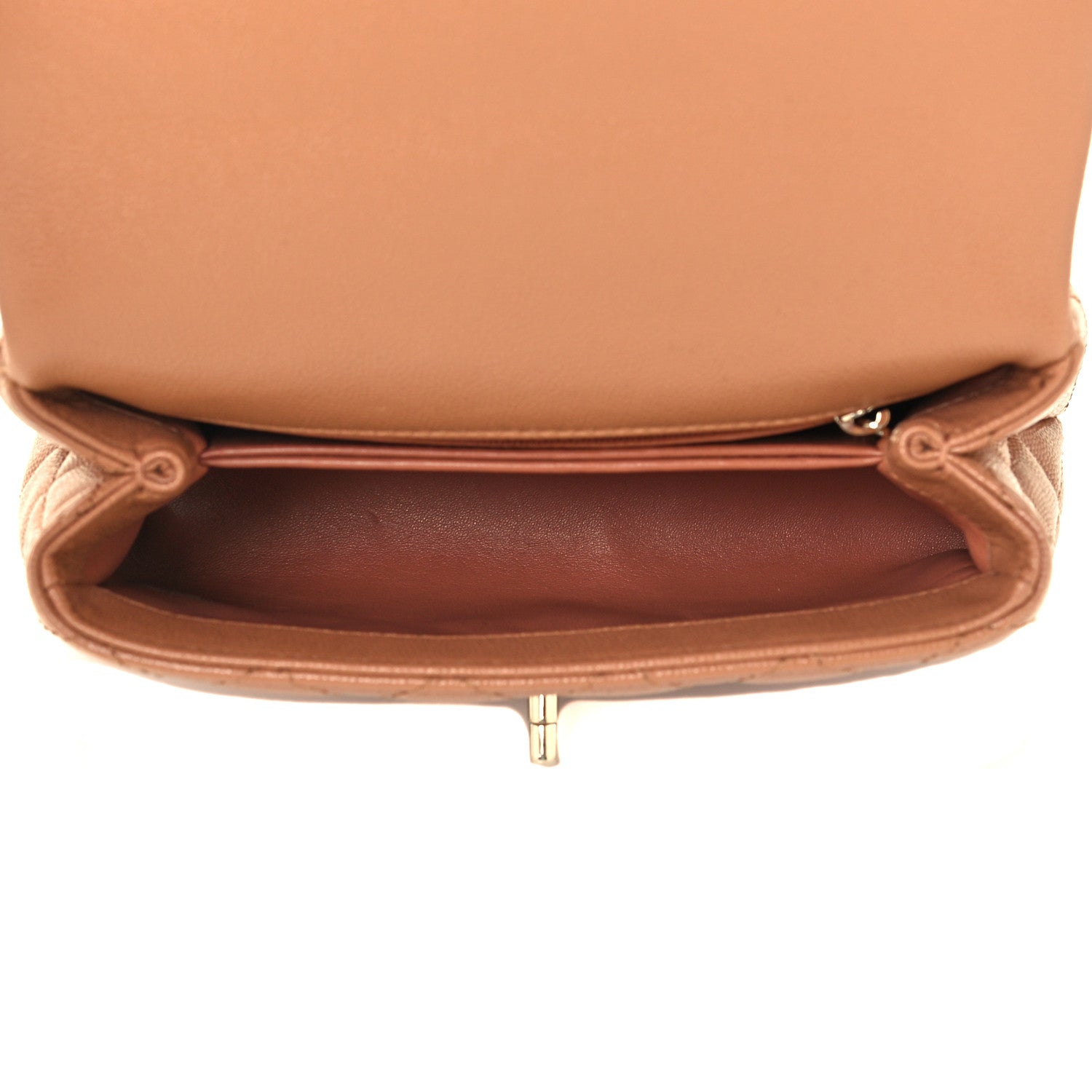 Chanel Caviar Quilted Mini Coco Handle Flap Brown 4 of 10