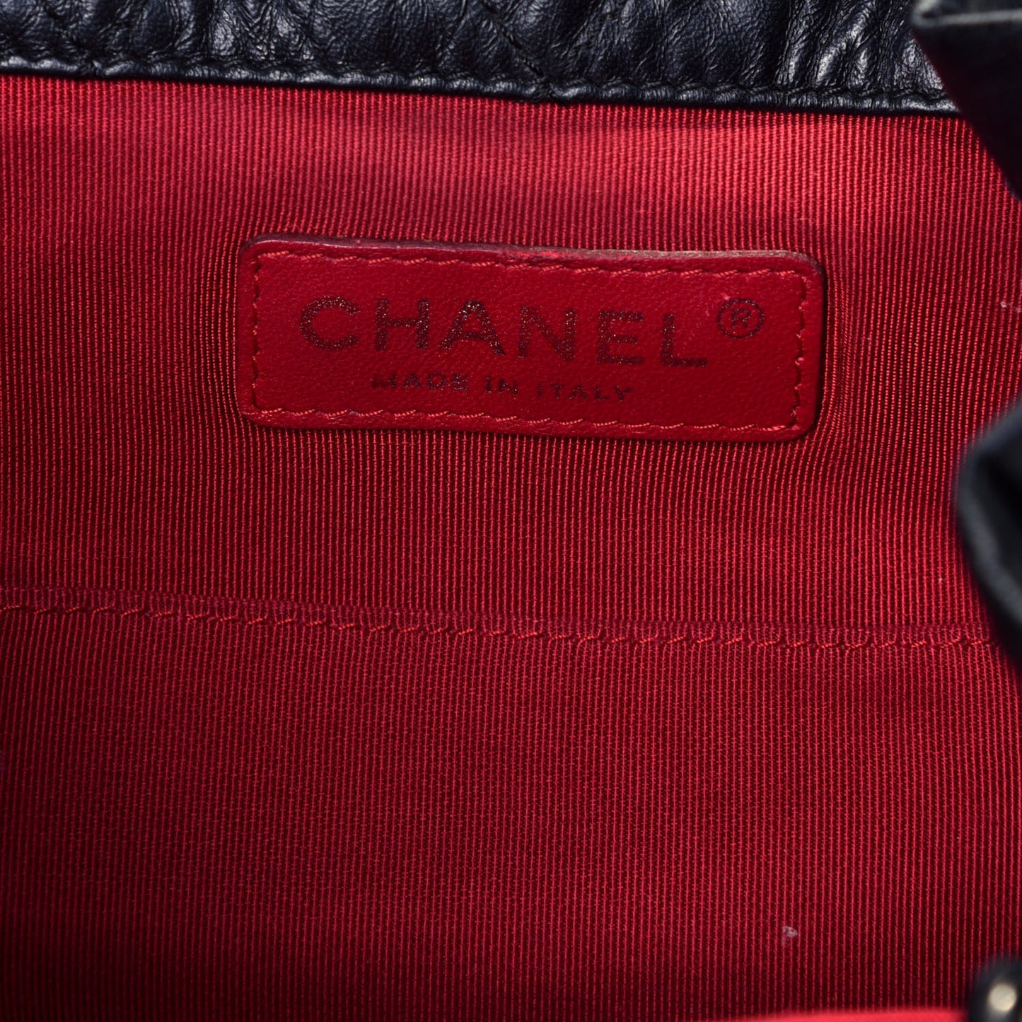 Aged Calfskin Quilted Small Gabrielle Backpack Black