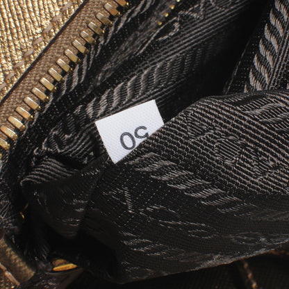 Prada Saffiano Lux Boston Metal Oro 8 of 8