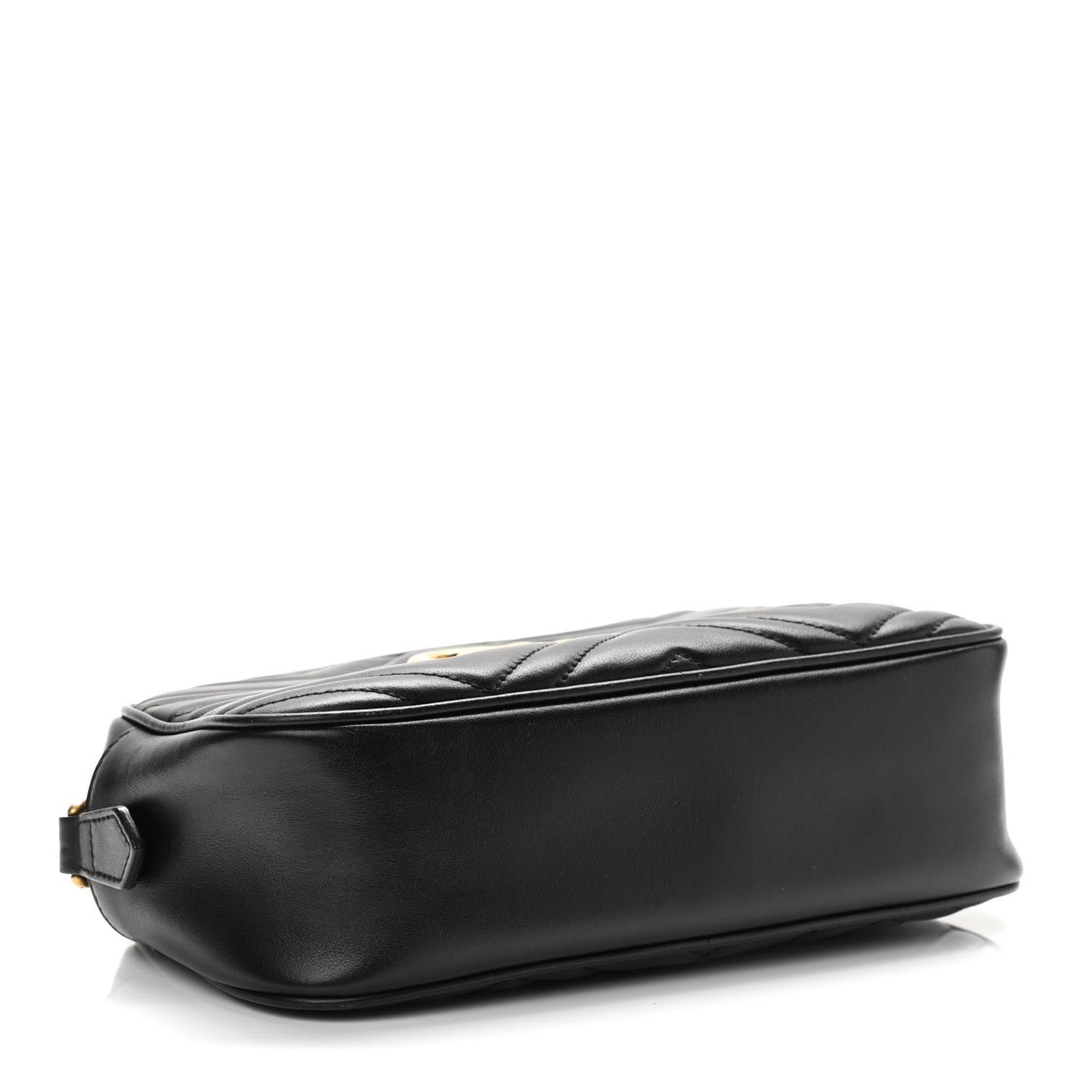 Calfskin Matelasse Small GG Marmont Chain Shoulder Bag Black