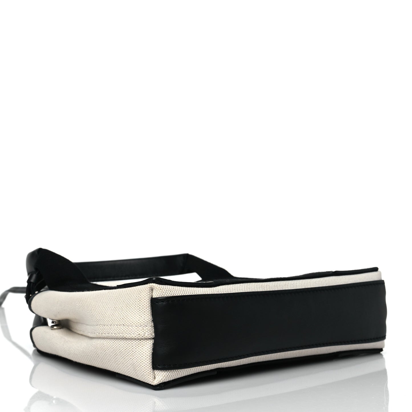 Cotton Canvas Calfskin Navy Cabas XS Natural Black