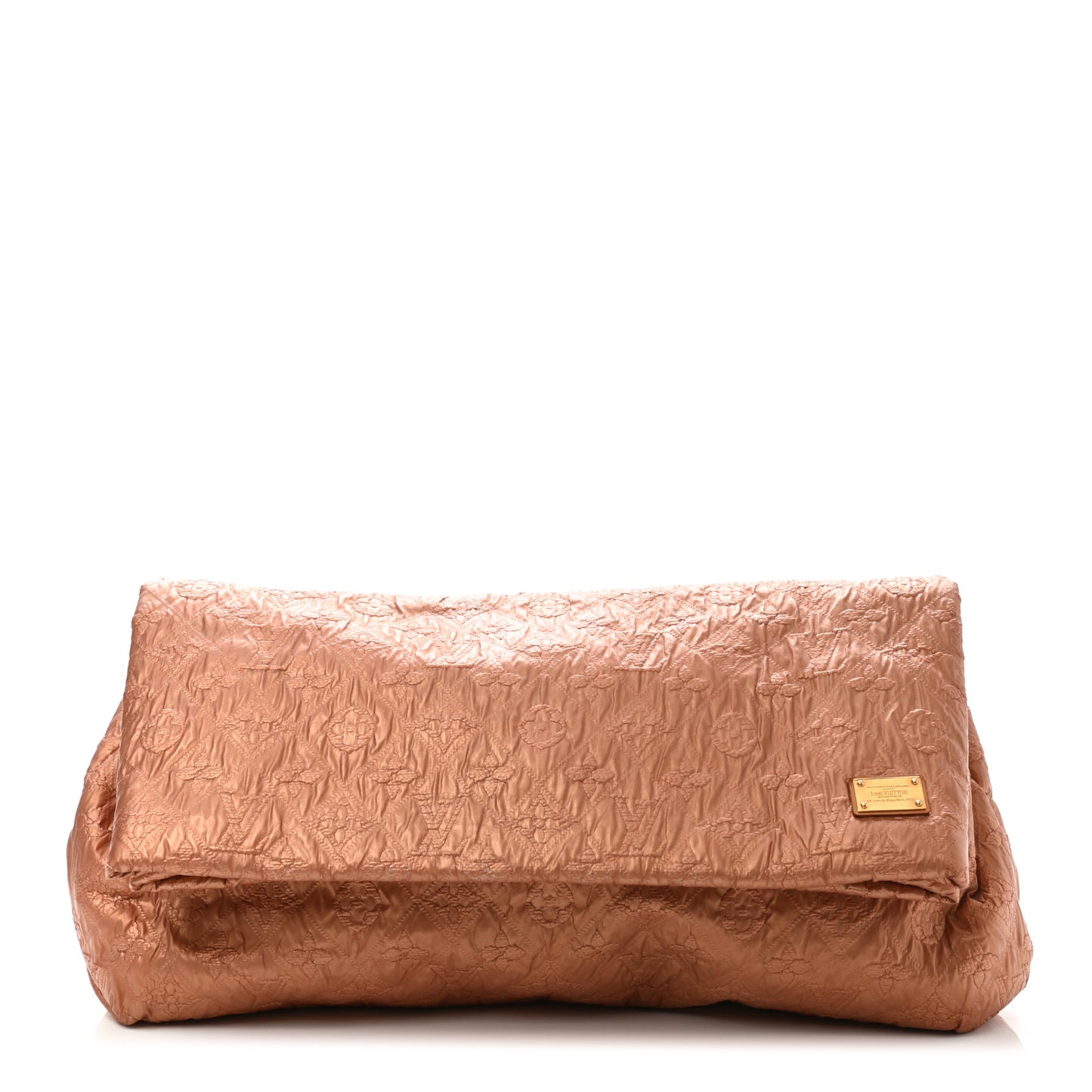 Jacquard Quilted Monogram Limelight Clutch GM Rose Gold
