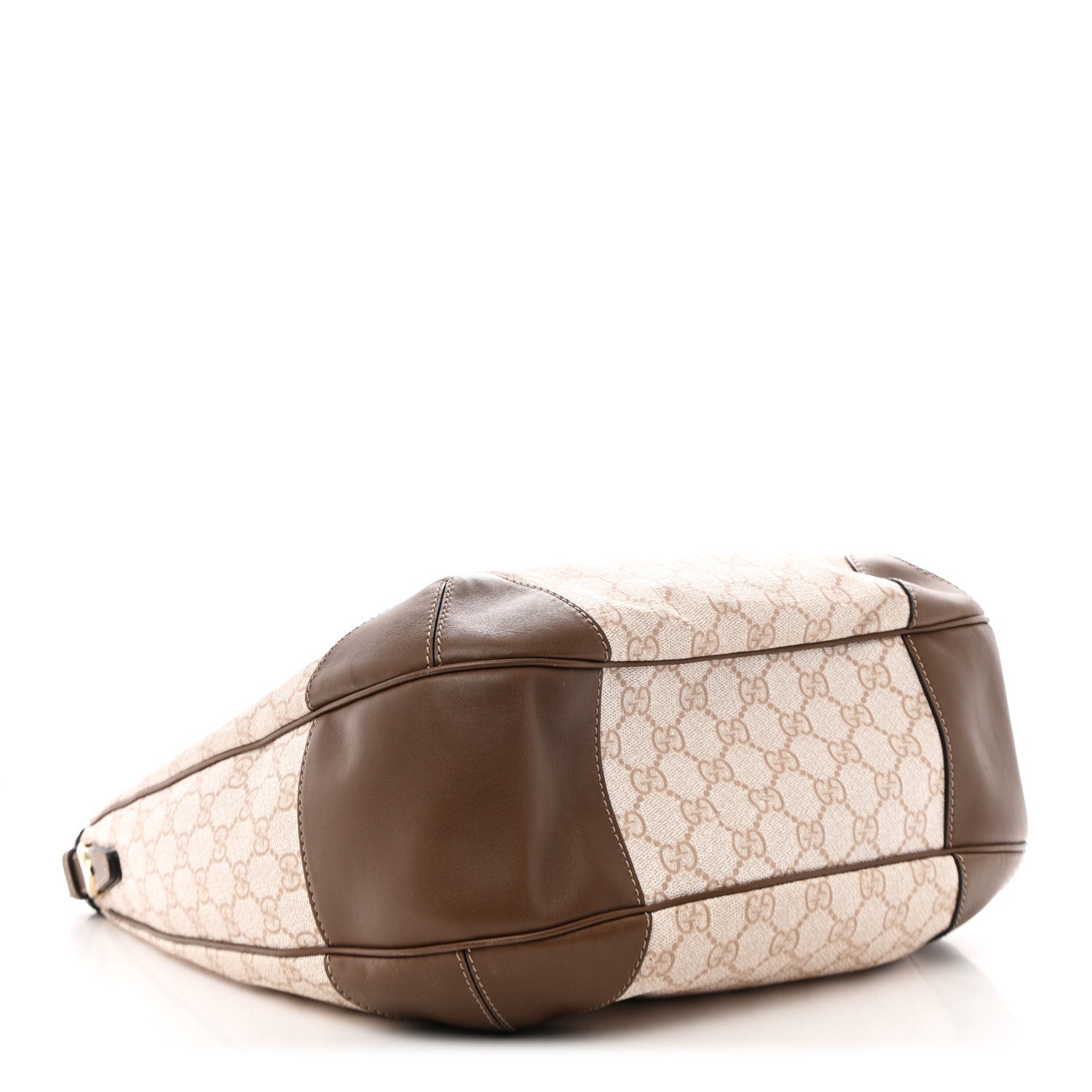 Gucci GG Supreme Monogram Margaux Calfskin Medium Nice Hobo New Mystic White Beige Brown 4 of 11