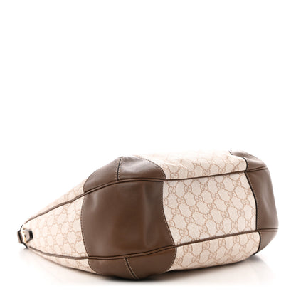 Gucci GG Supreme Monogram Margaux Calfskin Medium Nice Hobo New Mystic White Beige Brown 4 of 11