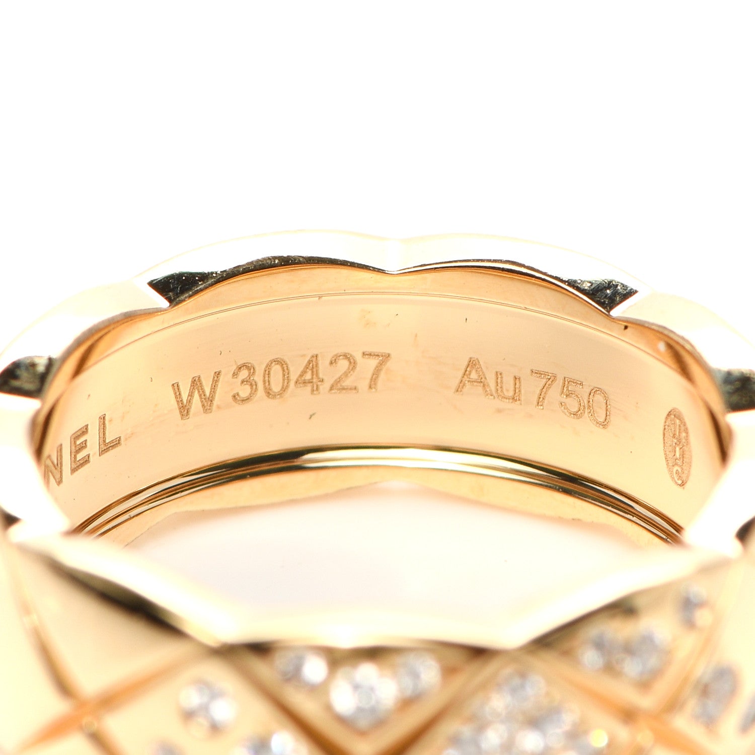 Chanel 18K Yellow Gold Diamond Small Coco Crush Ring 49 4.75 5 of 6