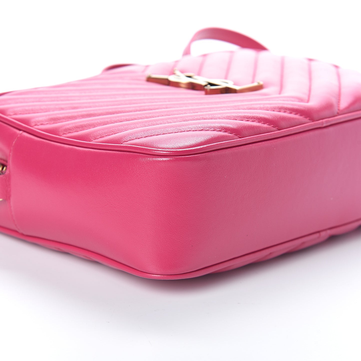 Calfskin Matelasse Monogram Lou Camera Bag Bright Pink
